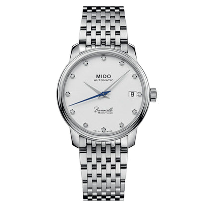 Mido Baroncelli Heritage Lady 33mm Automatic White Steel Watch M027.207.11.016.00