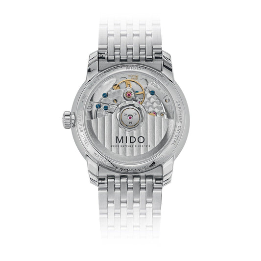Mido watch Baroncelli Heritage Lady 33mm white automatic steel M027.207.11.016.00