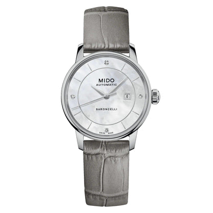 Mido Baroncelli Signature Lady Colors Special Edition 30mm Mother-of-Pearl Automatic Steel Watch M037.207.16.106.00