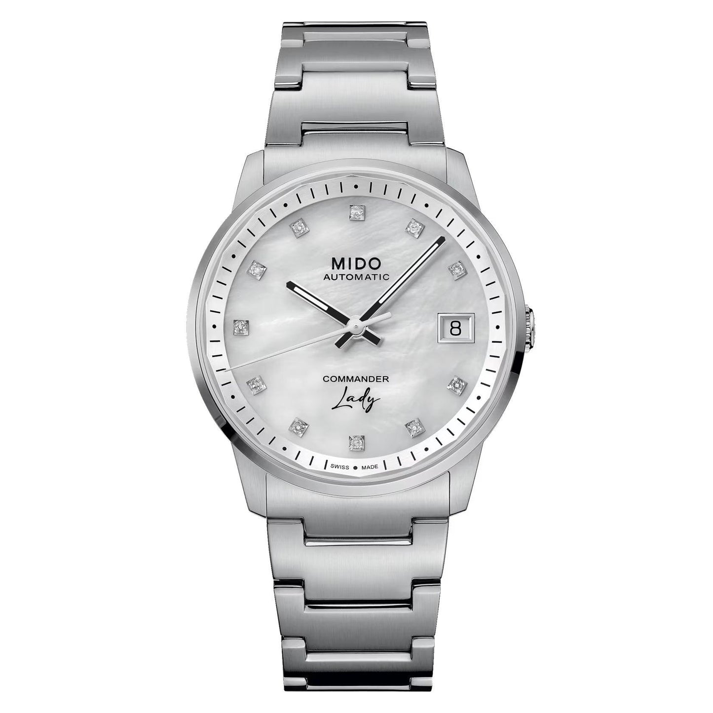 Mido Commander Lady Watch 35mm Mother-of-pearl Diamonds Automatic Steel M021.207.11.106.00