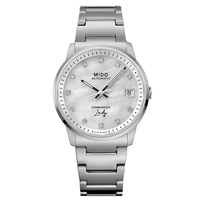 Mido Commander Lady Watch 35mm Mother-of-pearl Diamonds Automatic Steel M021.207.11.106.00