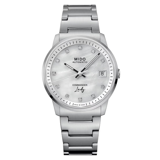 Mido Commander Lady Watch 35mm Mother-of-pearl Diamonds Automatic Steel M021.207.11.106.00