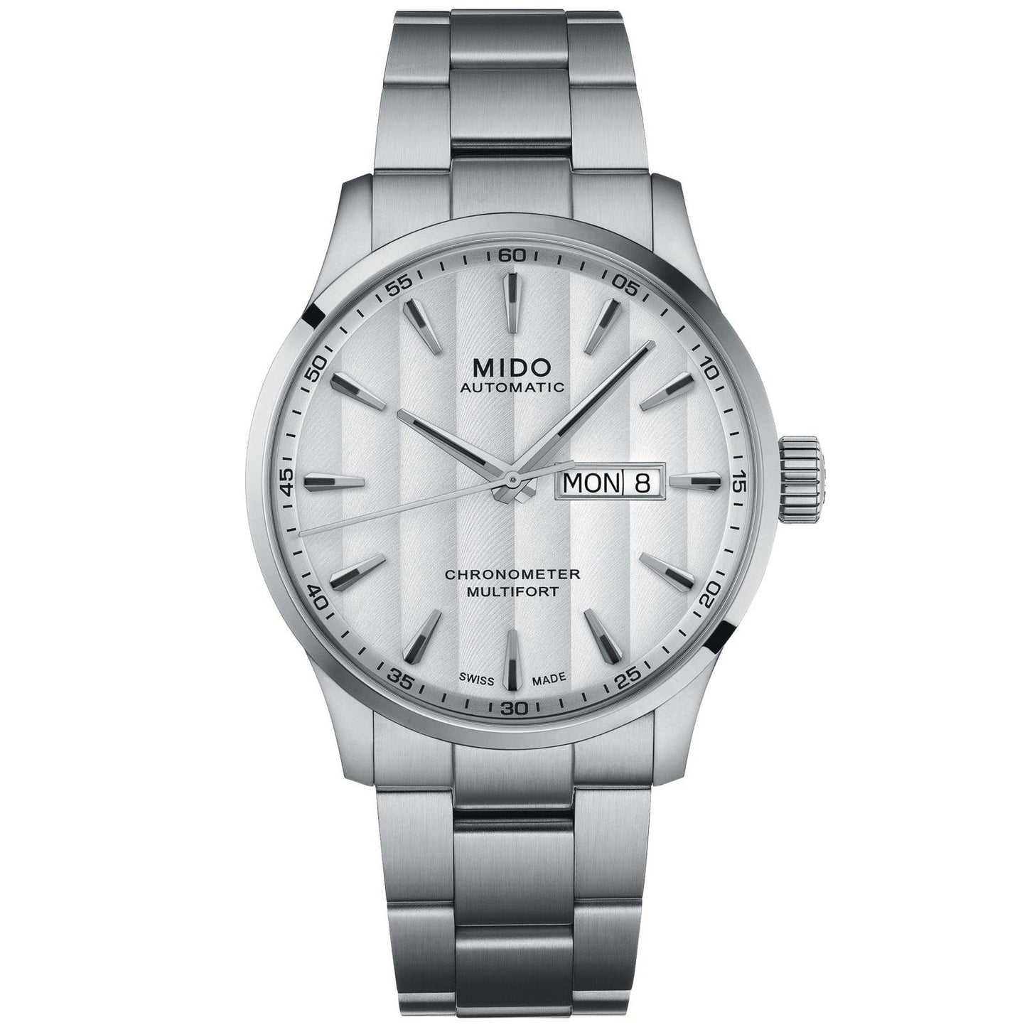 Mido Multifort Chronometer 1 COSC 42mm white automatic steel watch M038.431.11.031.00