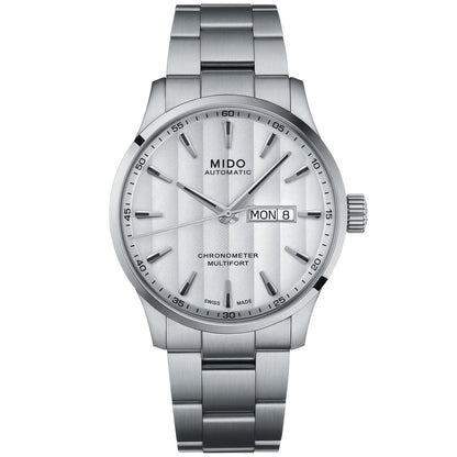 Mido Multifort Chronometer 1 COSC 42mm white automatic steel watch M038.431.11.031.00