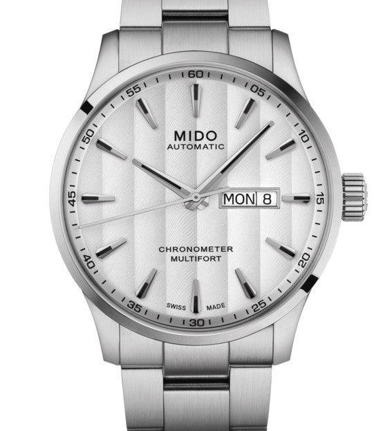 Mido Multifort Chronometer 1 COSC 42mm white automatic steel watch M038.431.11.031.00