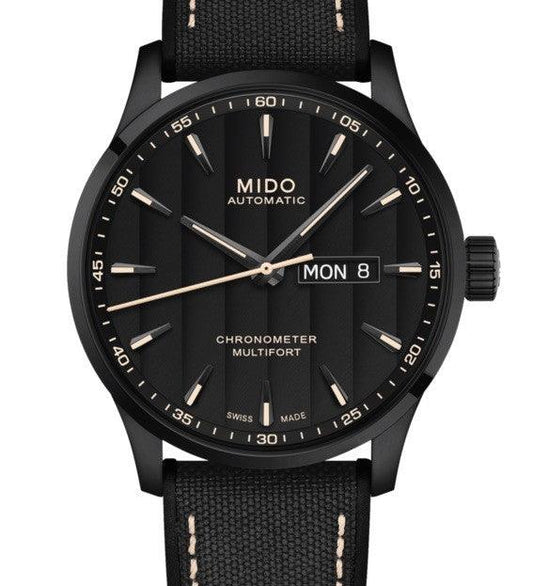 Mido Multifort Chronometer 1 COSC 42mm black automatic PVD-coated steel watch M038.431.37.051.00