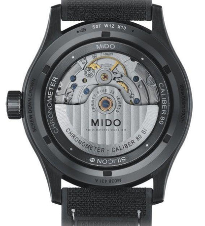 Mido Multifort Chronometer 1 COSC 42mm black automatic PVD-coated steel watch M038.431.37.051.00