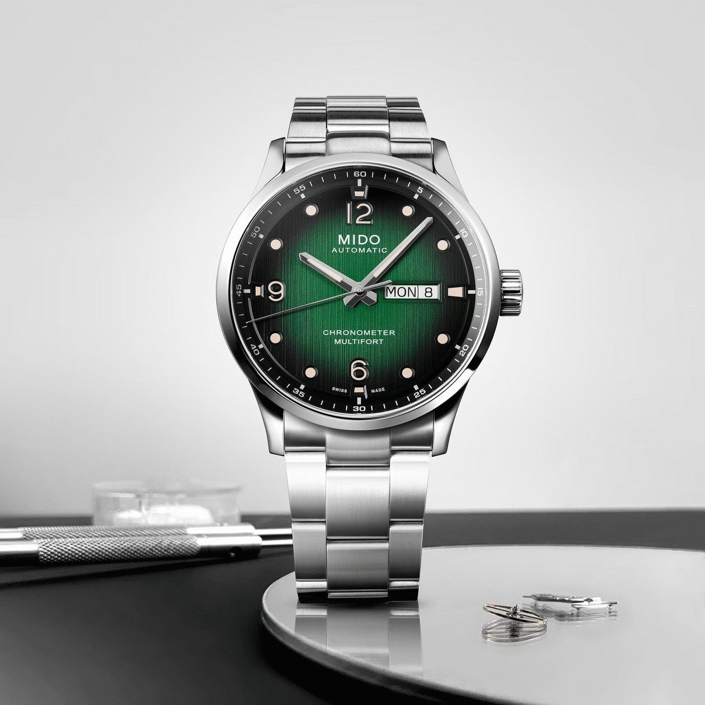 Mido Multifort M Chronometer COSC 42mm Green Automatic Steel Watch M038.431.11.097.00