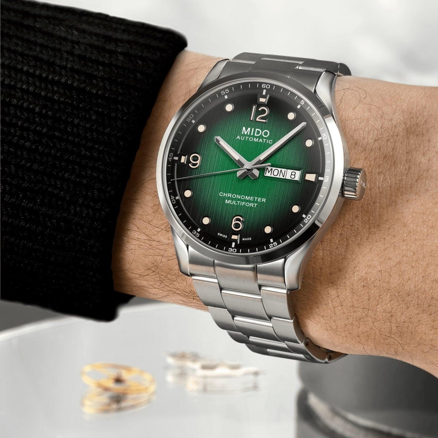Mido Multifort M Chronometer COSC 42mm Green Automatic Steel Watch M038.431.11.097.00