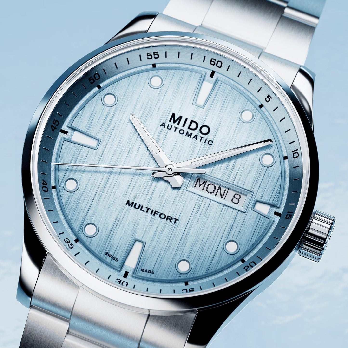 Mido Multifort M Freeze Watch 42mm Turquoise Automatic Steel M038.430.11.041.00