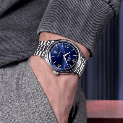 Mido Multifort Powerwind 40mm blue automatic steel watch M040.407.11.047.00