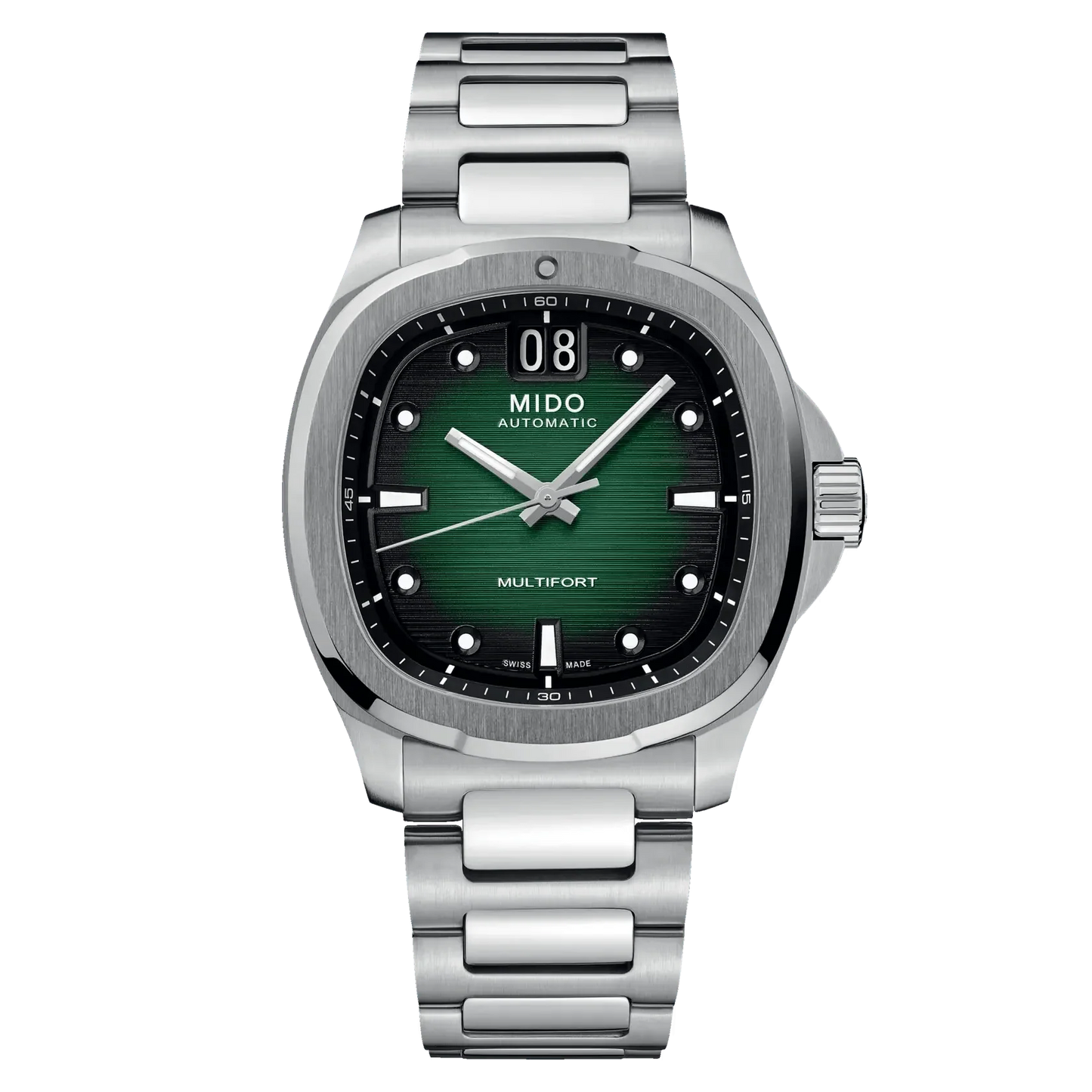Mido Multifort TV Big Date 40mm green steel automatic watch M049.526.11.091.00