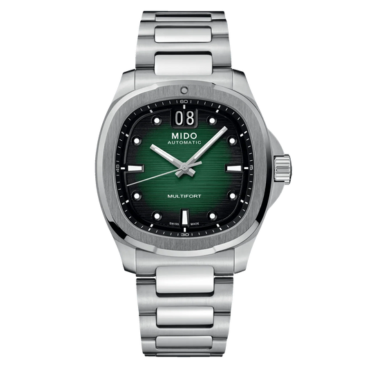 Mido Multifort TV Big Date 40mm green steel automatic watch M049.526.11.091.00