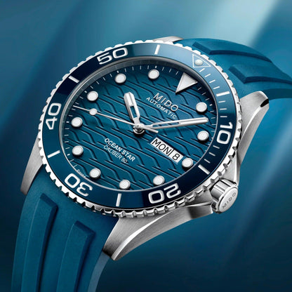 Mido watch Ocean Star 200M 42mm blue automatic steel M042.430.17.041.00
