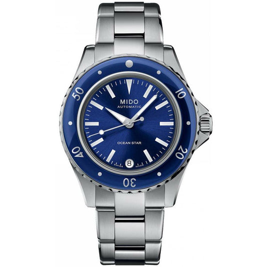 Mido Ocean Star 36.5mm blue automatic stainless steel watch M026.207.11.041.00