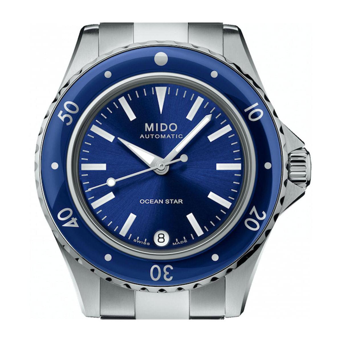 Mido Ocean Star 36.5mm blue automatic stainless steel watch M026.207.11.041.00