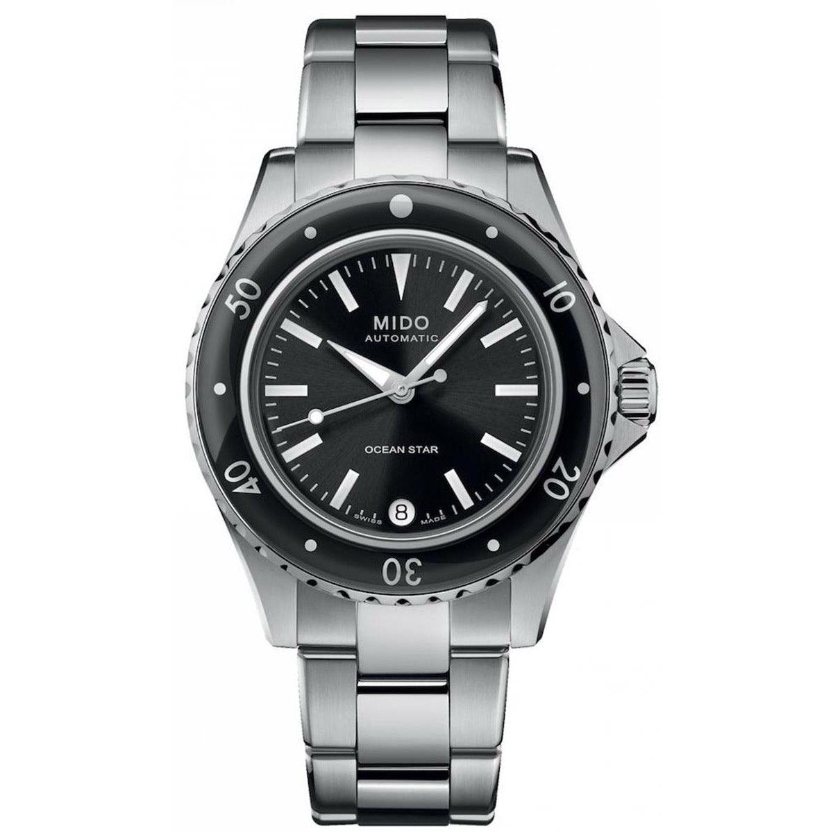 Mido Ocean Star 36.5mm black automatic steel watch M026.207.11.051.00