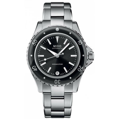 Mido Ocean Star 36.5mm black automatic steel watch M026.207.11.051.00