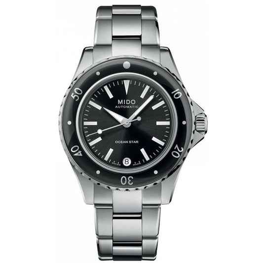 Mido Ocean Star 36.5mm black automatic steel watch M026.207.11.051.00