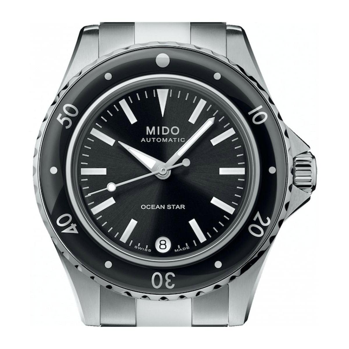 Mido Ocean Star 36.5mm black automatic steel watch M026.207.11.051.00