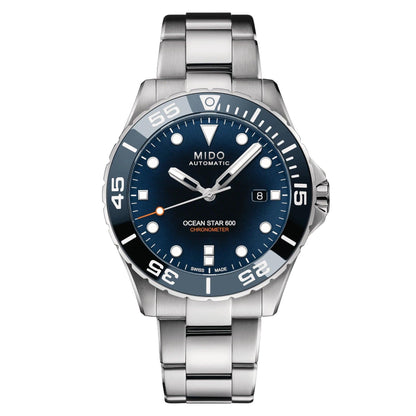 Mido Ocean Star 600 Chronometer COSC 43.5mm Blue Automatic Steel Watch M026.608.11.041.01
