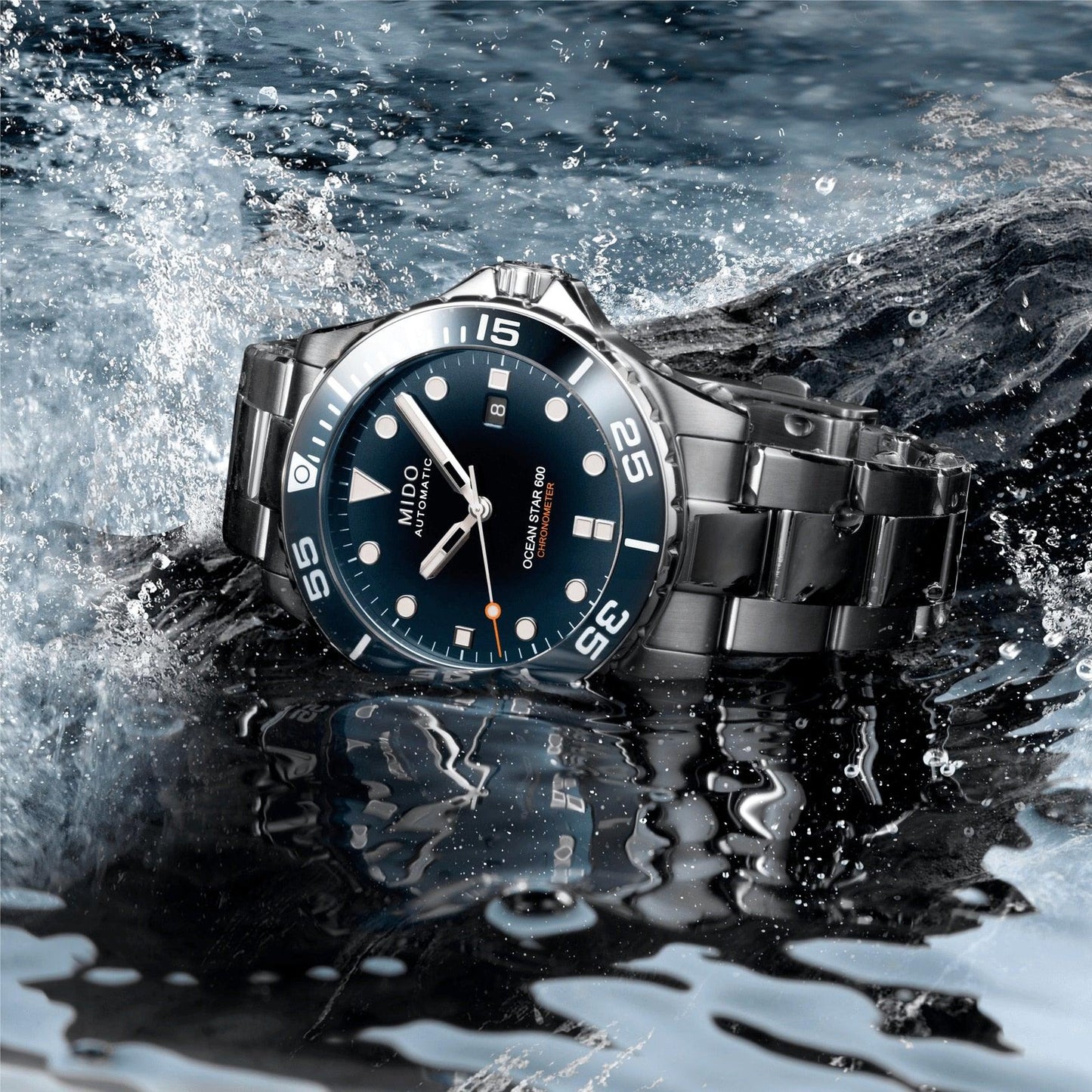 Mido Ocean Star 600 Chronometer COSC 43.5mm Blue Automatic Steel Watch M026.608.11.041.01