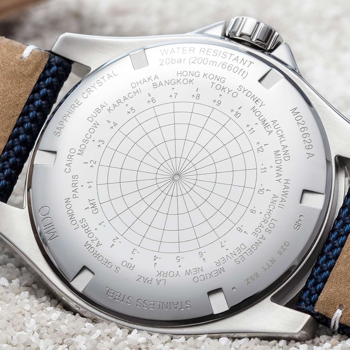 Mido watch Ocean Star Captain GMT 44mm black automatic steel M026.629.11.051.01