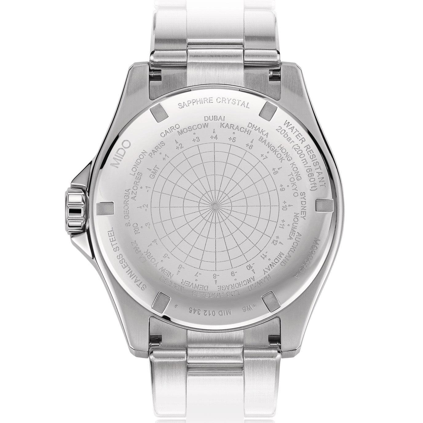 Mido watch Ocean Star Captain GMT 44mm black automatic steel M026.629.11.051.01