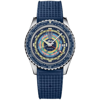 Mido Ocean Star Decompression Worldtimer Special Edition 40mm Blue Automatic Steel Watch M026.829.17.041.00