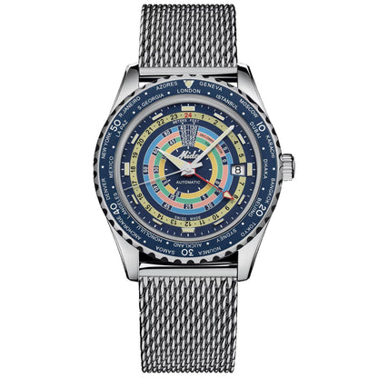 Mido Ocean Star Decompression Worldtimer Special Edition 40mm Blue Automatic Steel Watch M026.829.17.041.00