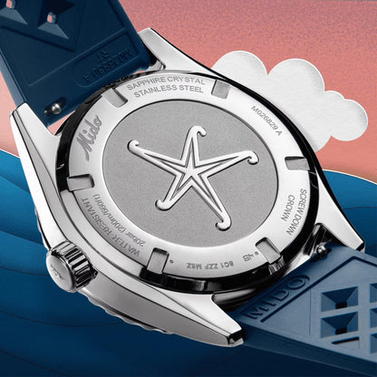 Mido Ocean Star Decompression Worldtimer Special Edition 40mm Blue Automatic Steel Watch M026.829.17.041.00