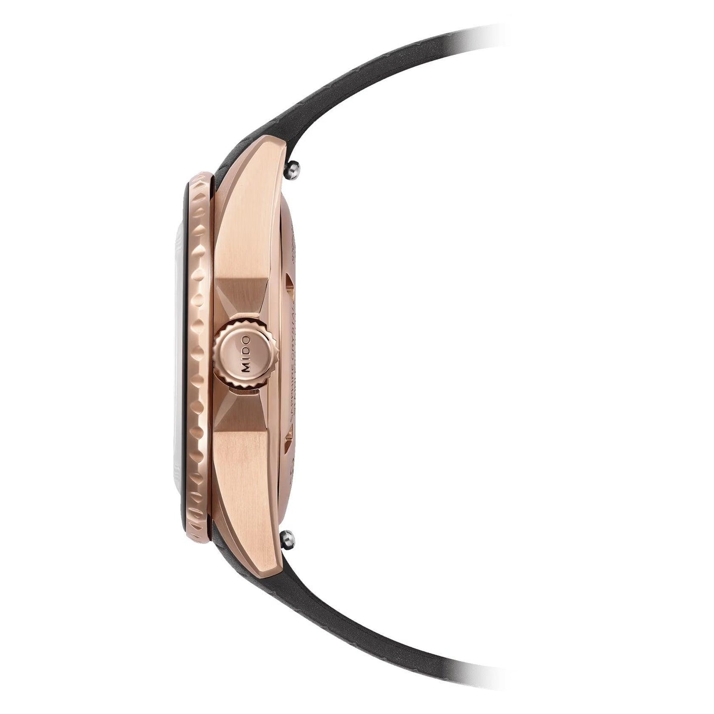Mido Ocean Star Lady watch 36.5mm black automatic rose gold PVD finish steel M026.207.37.056.00