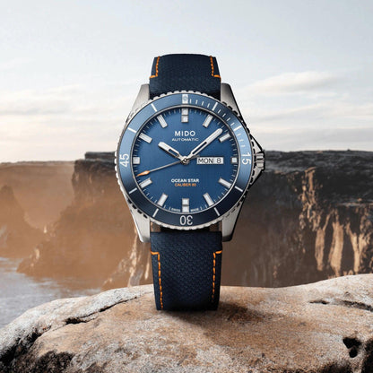 Mido watch Ocean Star Red Bull Cliff Diving limited edition 500pcs 42mm blue automatic steel M026.430.17.041.00