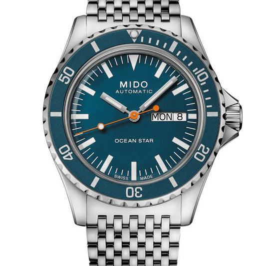 Mido Ocean Star Tribute blue 41mm automatic special edition 75th anniversary double strap M026.830.11.041.00