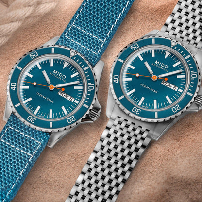 Mido Ocean Star Tribute Blue 41mm Automatic Special Edition 75th Anniversary Double Strap M026.830.11.041.00