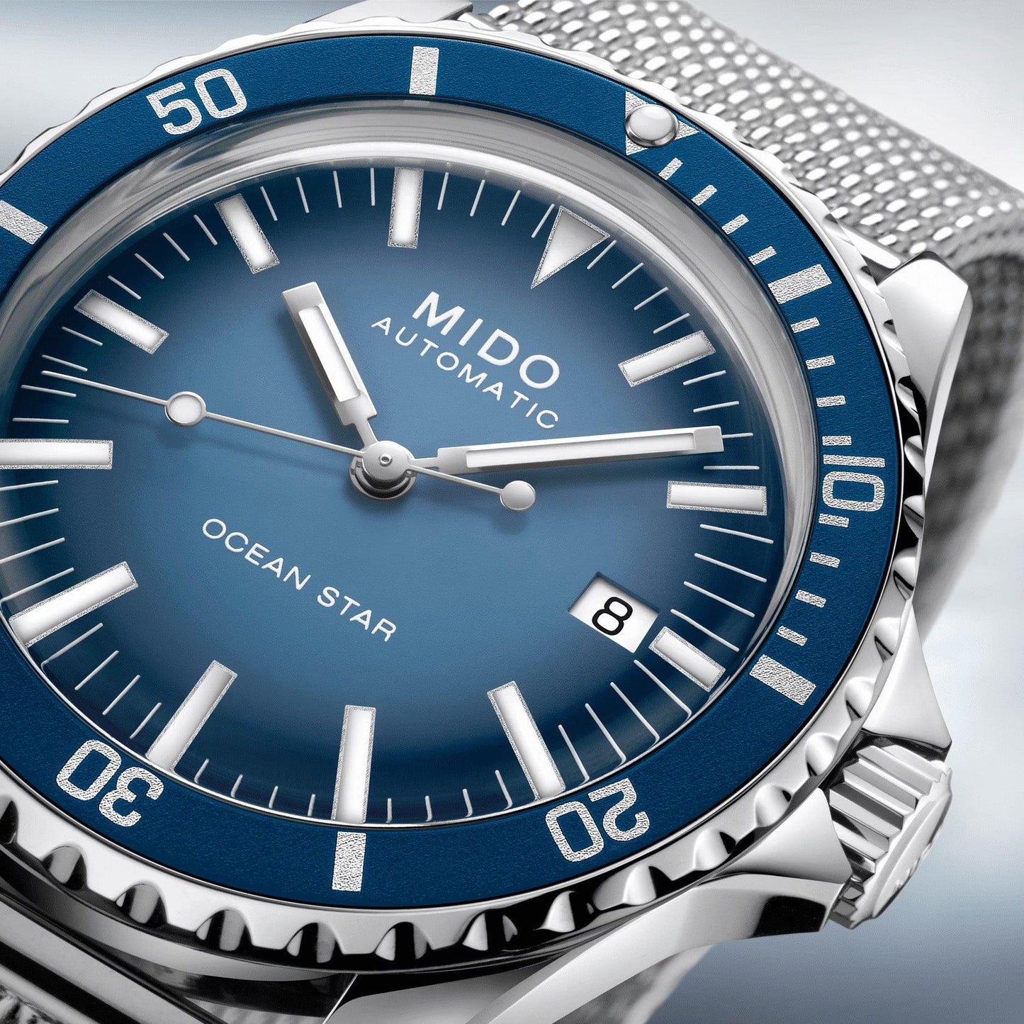 Mido Ocean Star Tribute Special Edition 40mm blue automatic steel M026.807.11.041.01 watch