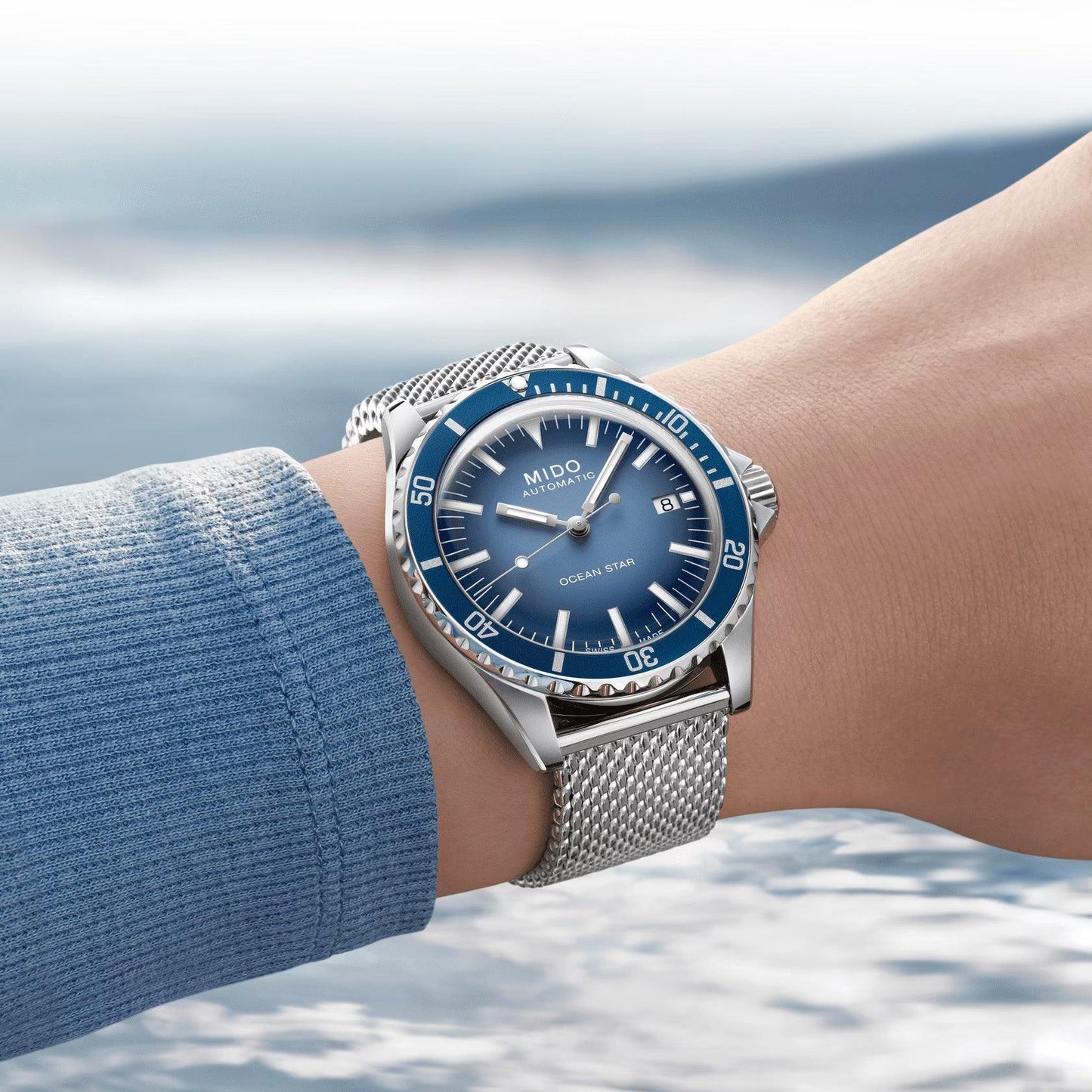 Mido Ocean Star Tribute Special Edition 40mm blue automatic steel M026.807.11.041.01 watch