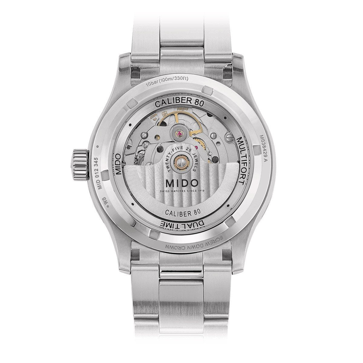 Mido Men's Watch Multifort Dual Time GMT 42mm Calibre 80 Automatic Steel M038.429.11.041.00