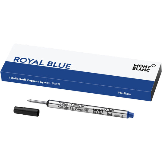 Montblanc 1 Medium Capless Rollerball Refill System Royal Blue Blue Tip M 128243