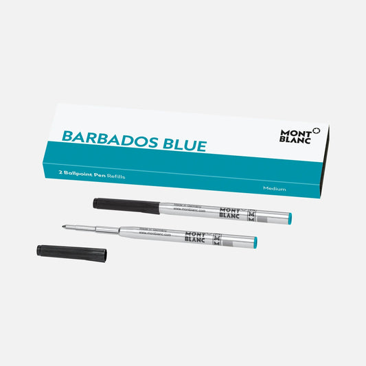 Montblanc 2 Ballpoint Pen Refills (M) Barbados Blue 128219