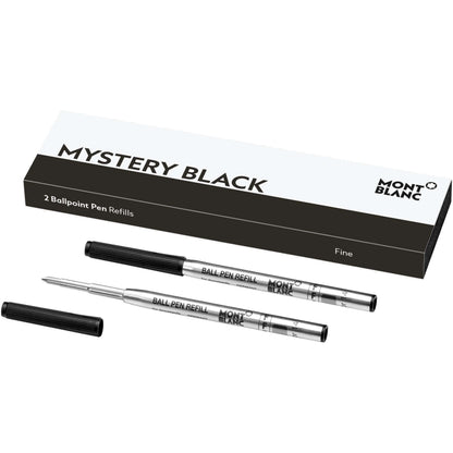 Montblanc 2 Ballpoint Pen Refill F Tip Mystery Black Black 116189