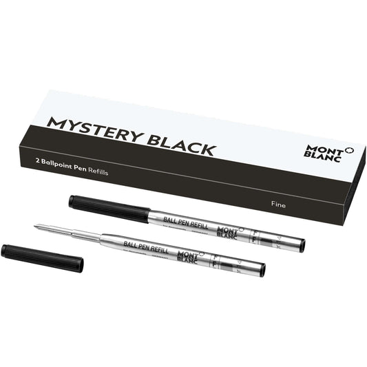 Montblanc 2 Ballpoint Pen Refill F Tip Mystery Black Black 116189