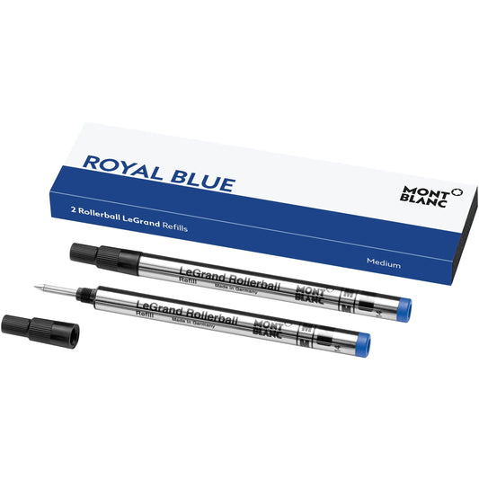 Montblanc 2 LeGrand Rollerball Refills (M) Royal Blue 128228