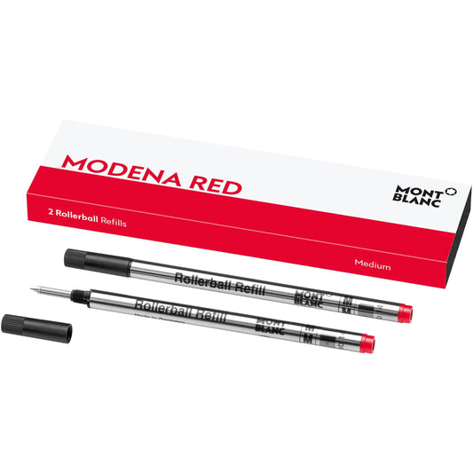 Montblanc 2 rollerball refills (M) red Modena 124517
