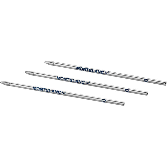 Montblanc 3 small ballpoint pen refills Royal Blue 128223