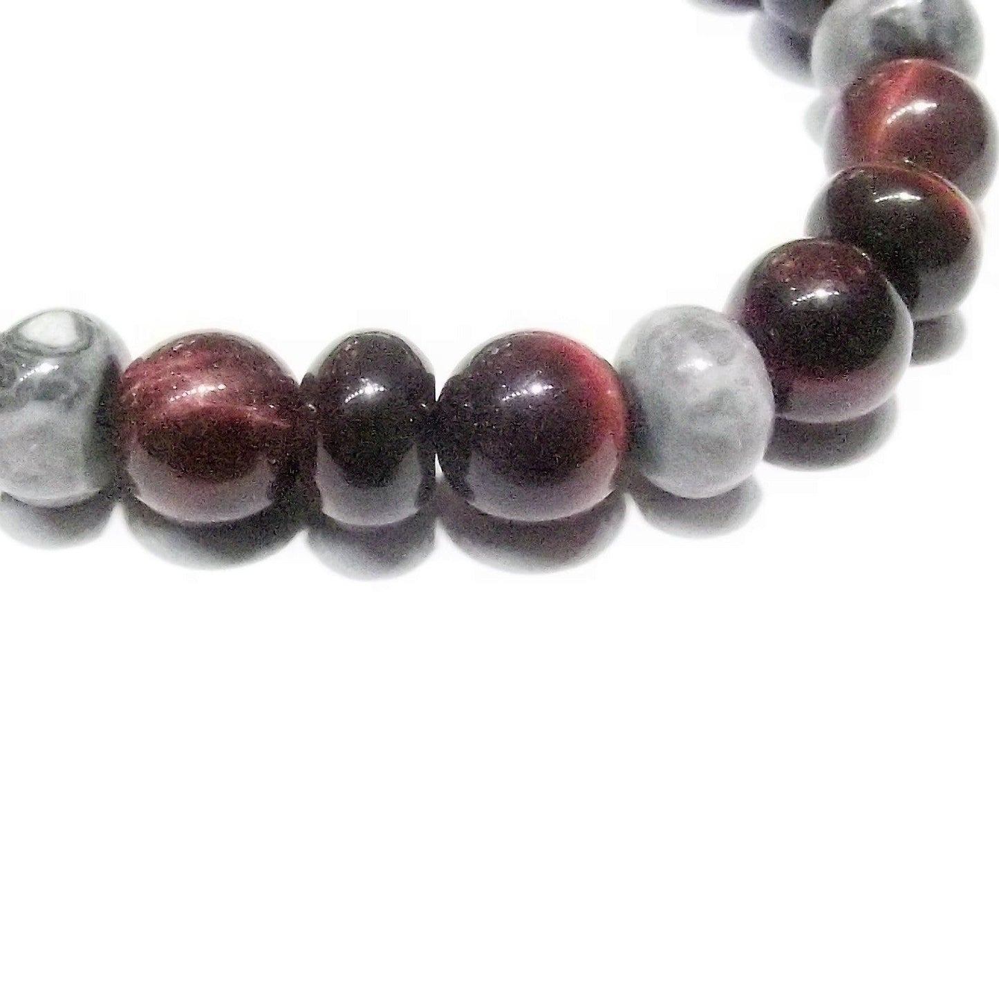 Montblanc Wrap Me Bracelet with 925 Sterling Silver Tiger's Eye Beads, Size L 12616368