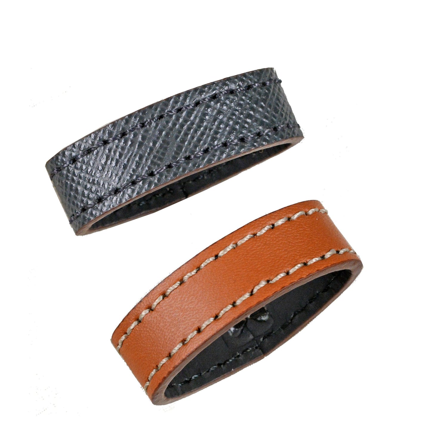 Montblanc 35mm Rectangular Buckle Reversible Brown/Grey Leather Belt Adjustable Size 131164