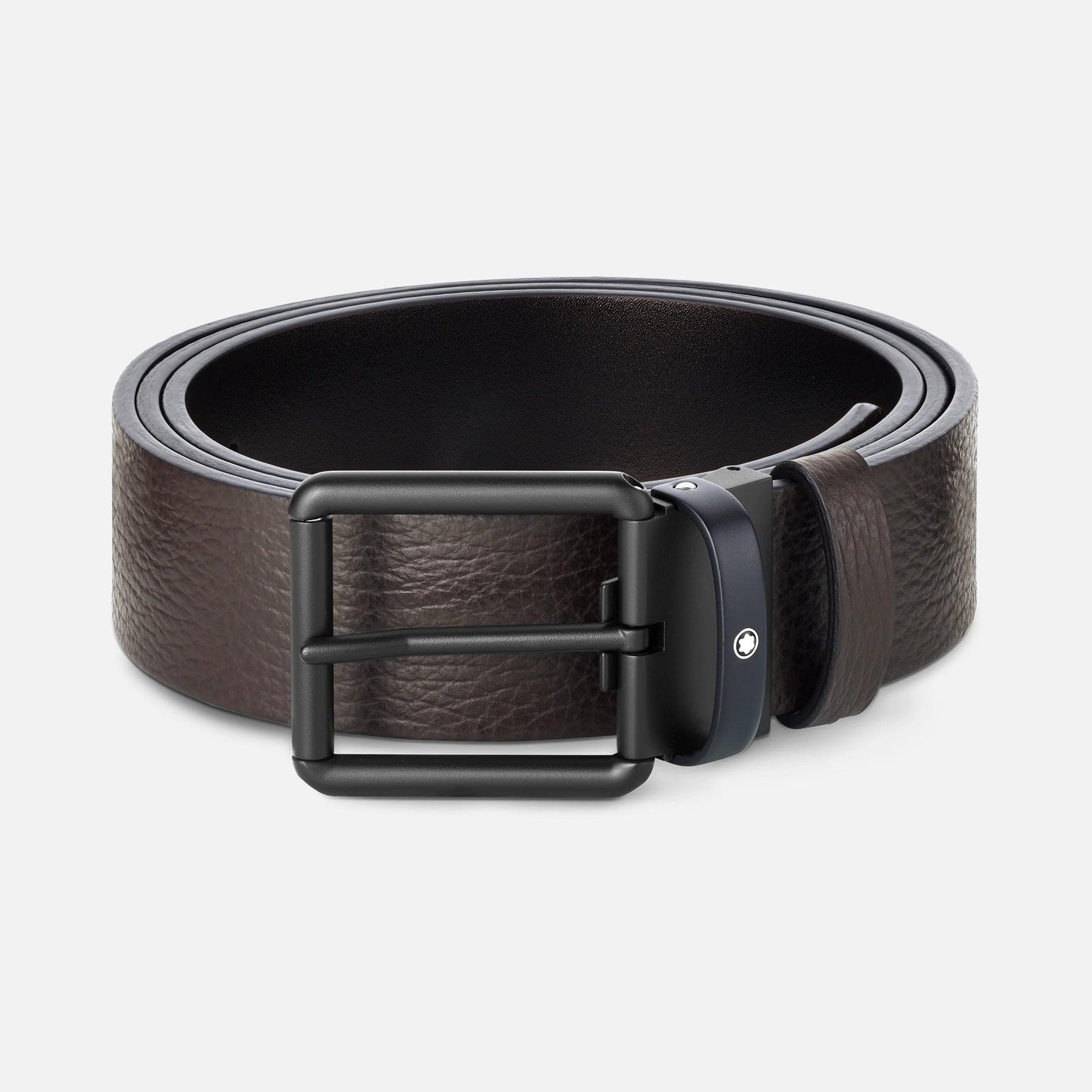 Montblanc belt 35mm black PVD buckle reversible leather black/brown 131187