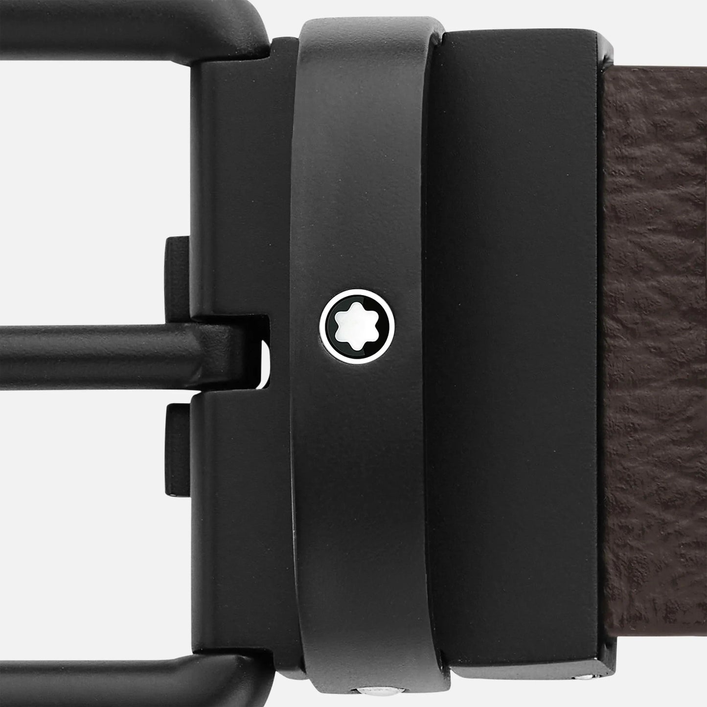 Montblanc belt 35mm black PVD buckle reversible leather black/brown 131187