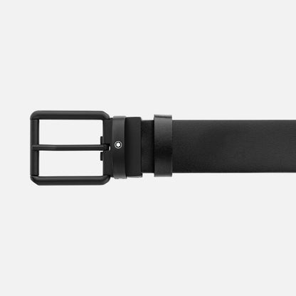 Montblanc belt 35mm black PVD buckle reversible leather black/brown 131187